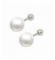 Bonnie Simulated Silver Screwback Earrings