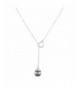 Lux Accessories Silvertone Baseball Necklace