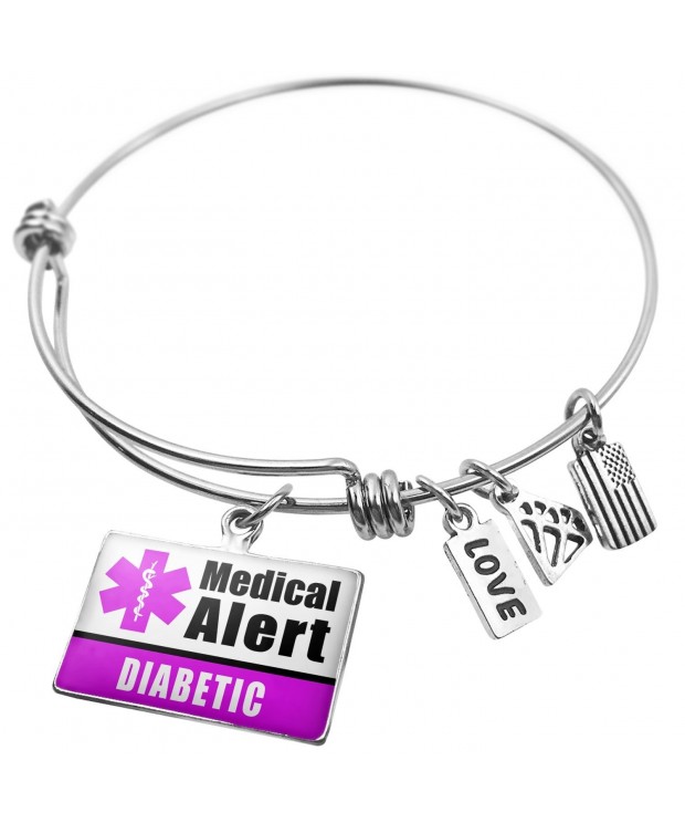 Expandable Bracelet Medical Diabetic Neonblond