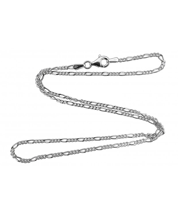 Italian Sterling Silver Figaro Necklace