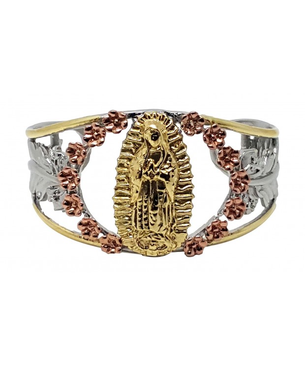 Tri tone Guadalupe Virgin Stainless Bracelet
