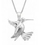 Sterling Silver Hummingbird Necklace Pendant