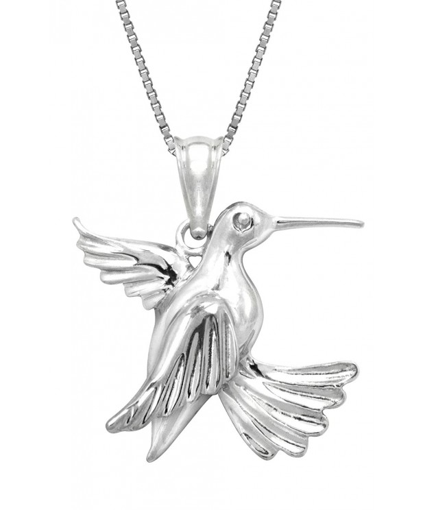 Sterling Silver Hummingbird Necklace Pendant