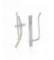 Rhodium Plated Sterling Zirconia Earrings