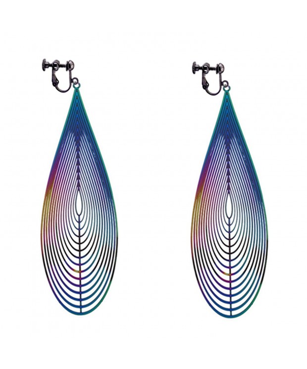 Earrings Hollow Waterdrop Colorful Tassel