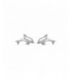 Boma Sterling Origami Dolphin Earrings