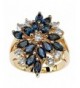 Gold plated Marquise Floral Swarovski Elements