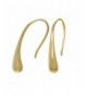 Flashed Sterling Elongated Teardrop Earrings