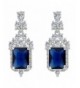 EleQueen Sterling Zirconia Victorian Earrings