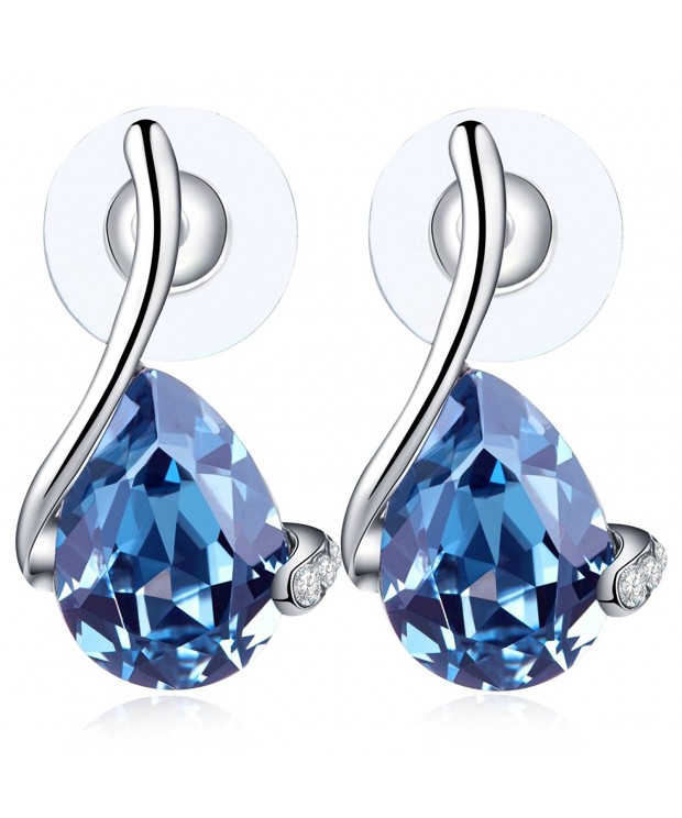 Carfeny Earrings Sapphire SWAROVSKI Elements