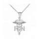 Sterling Caduceus Registered Pendant Necklace