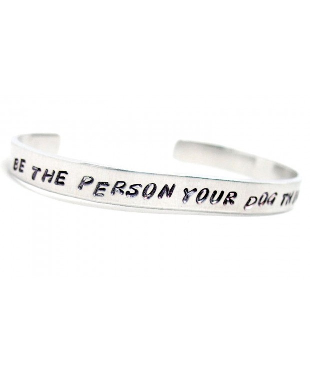 Hand Stamped Adjustable Aluminum Bracelet