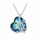 EleQueen Sterling Butterfly Necklace Swarovski