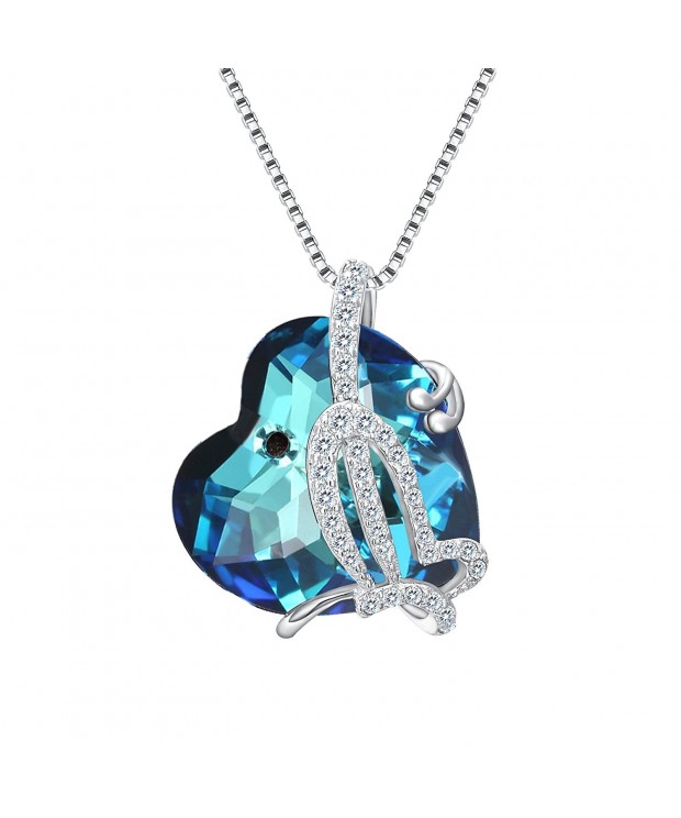 EleQueen Sterling Butterfly Necklace Swarovski