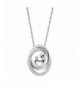 Mother Pendant Necklace Diamonds Sterling