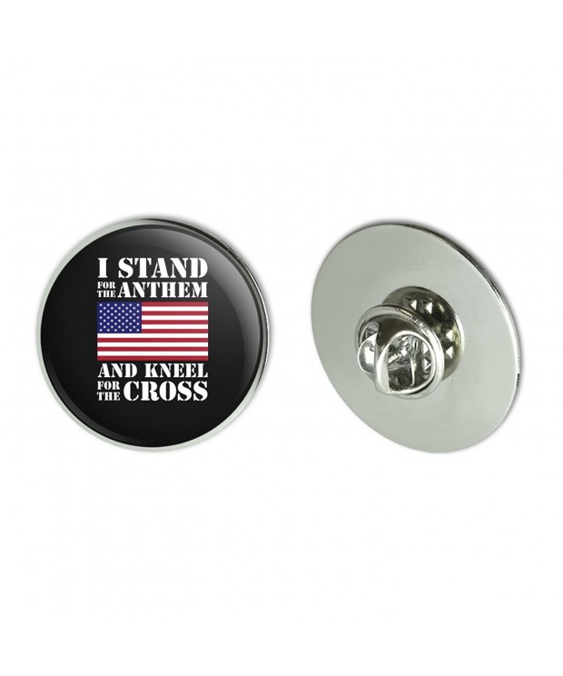 Stand Kneel American Patriotic Pinback