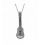 Sterling Silver Ukulele Pendant Necklace