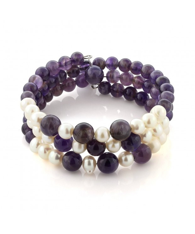 Bracelet Purple Amethyst Cultured Freshwater