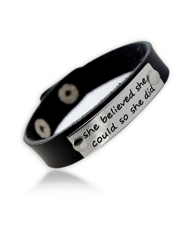 Inspirational message believed genuine bracelet