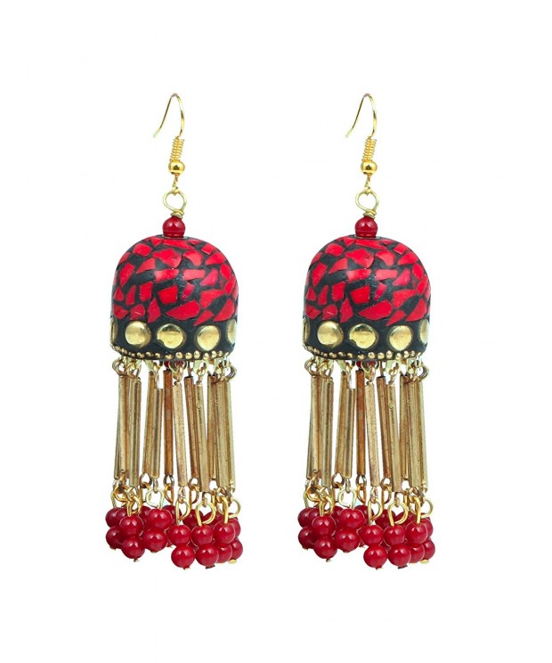 Sansar India Tibetan Tassel Earrings