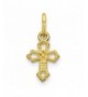 Yellow Gold Cross Charm 0 6in