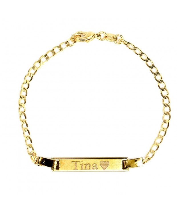 Personalized Gold Plated Bracelet Engraved
