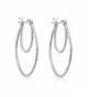 Sterling Silver Diamond Rhodium Earrings