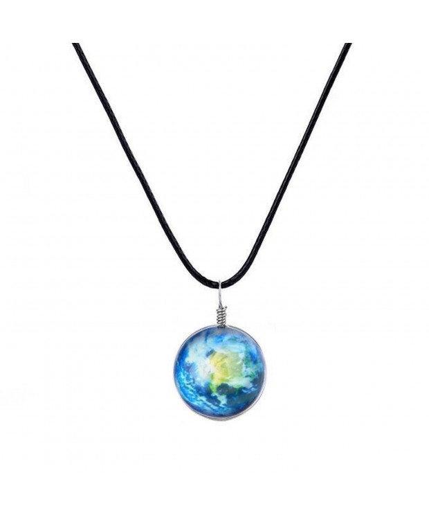 Galaxy Cosmic Pendant Necklace Leather