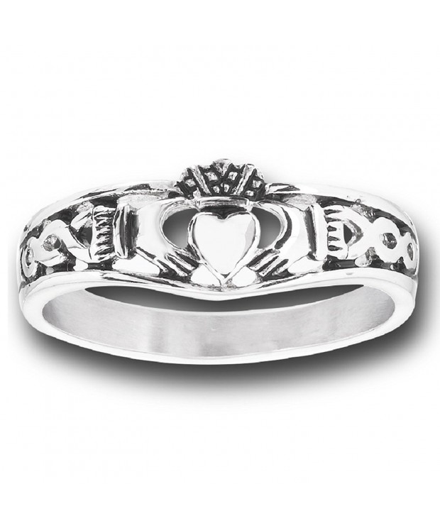 316L Stainless Steel Claddagh Celtic