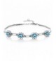 Gemstone Birthstone Sterling Silver Bracelet