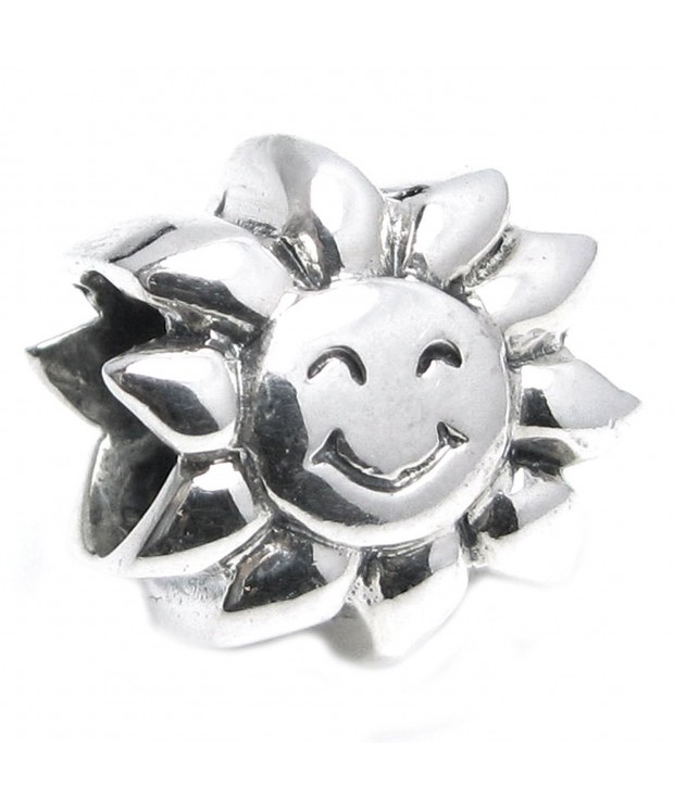 Sterling Silver Happy Sunflower European