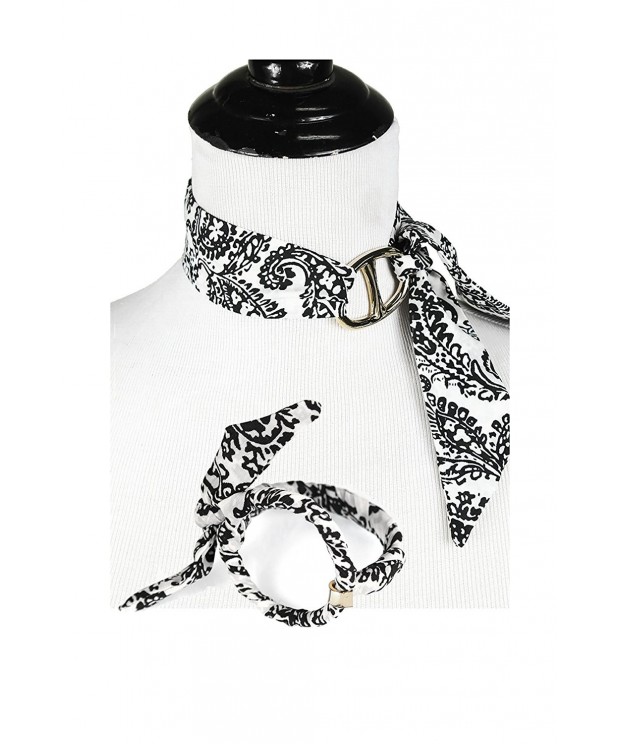 Printed Pattern Necklace Matching Bracelet