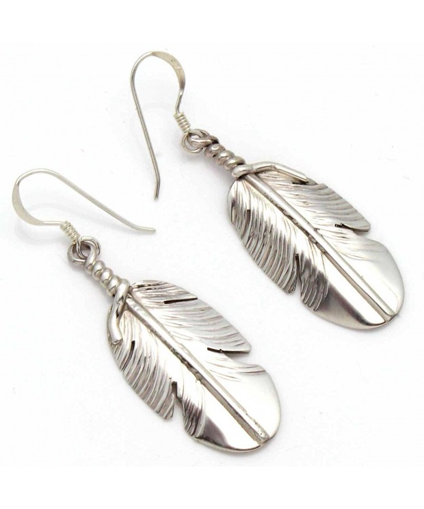 Small Silver Feather Earrings Begay
