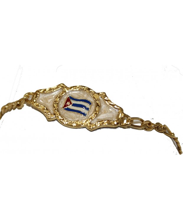 Cuba Flag Gold Plated Bracelet