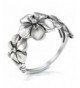 Sterling Silver Triple Plumeria Flower