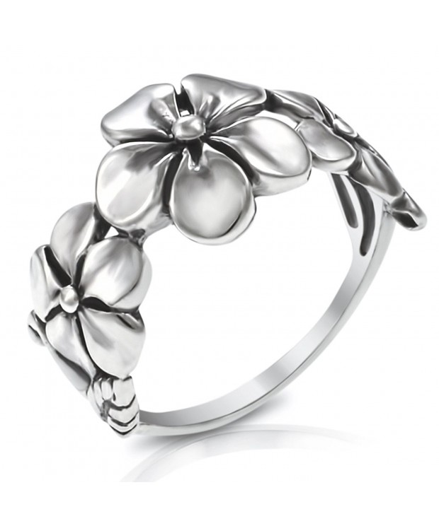 Sterling Silver Triple Plumeria Flower