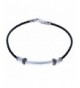 Womens Sterling Silver Leather Ladies