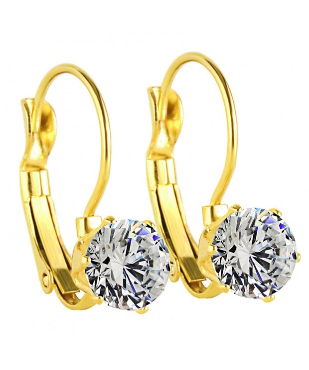 Charisma Stainless Zirconia Leverback Earrings