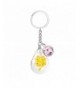 Cremation Teardrop Keychain Birthstone Necklace