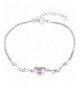 EleQueen Sterling Amethyst Zirconia Bracelet