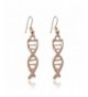 Double Helix Dangle Earrings Rose