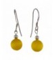 Sterling Silver Synthetic Earring Yellow