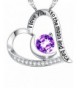 Amethyst Gemstone Birthstone Necklace Anniversary