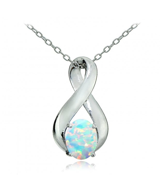 Sterling Silver Created Infinity Necklace