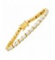 Tennis Bracelet Diamonds Gold Plated Brass