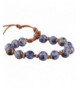 KELITCH Natural Sodalite Leather Bracelet