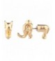 Lux Accessories Goldtone Elephant Earrings