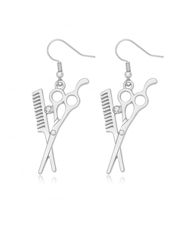 MANZHEN Fashion Scissors Earrings Hairdresser