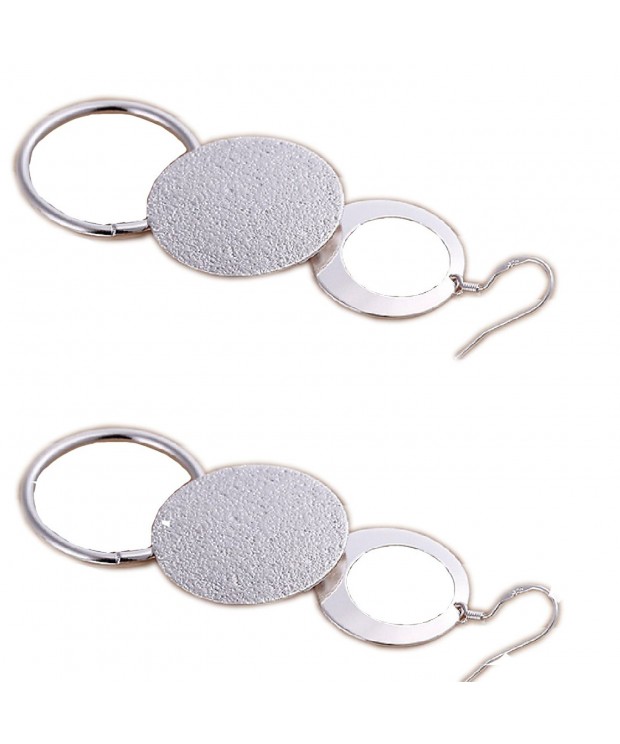 silver plated earings three circles