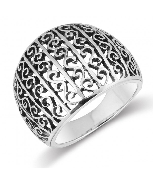 Sterling Silver Vintage Filigree Scroll